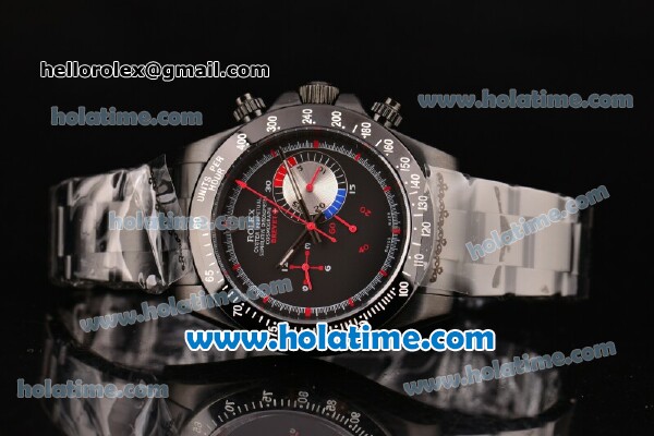 Rolex Daytona Brevet Asia ST16 Automatic with 3@Sec PVD Case with Black Dial and Silver Markers - Click Image to Close